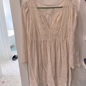 Johnny Was cream velvet dress